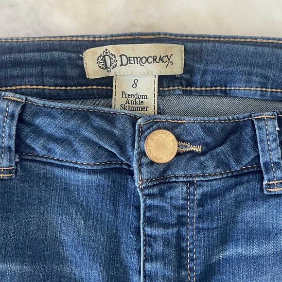 DEMOCRACY Jeans Freedom ankle skimmer Denim size 8 -C - Picture 7 of 14